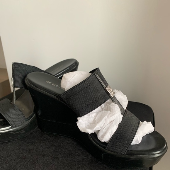 BCBG black sandle, wore 1-2 - Picture 2 of 4